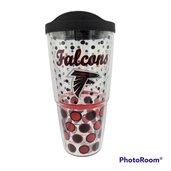 Atlanta Falcons Tervis Tumbler with Lid Large 24 oz Polka Dot Insulated NFL - Picture 1 of 7